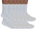 Calcetines deportivos de bambú/viscosa 3/4 Unisex Color Blanco - Paquete de 12
