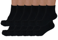 Crew Bamboo Viscose Socks Unisex Black Color - 12-pack
