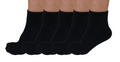 Crew Bamboo Viscose Socks Unisex Black Color - 5-pack