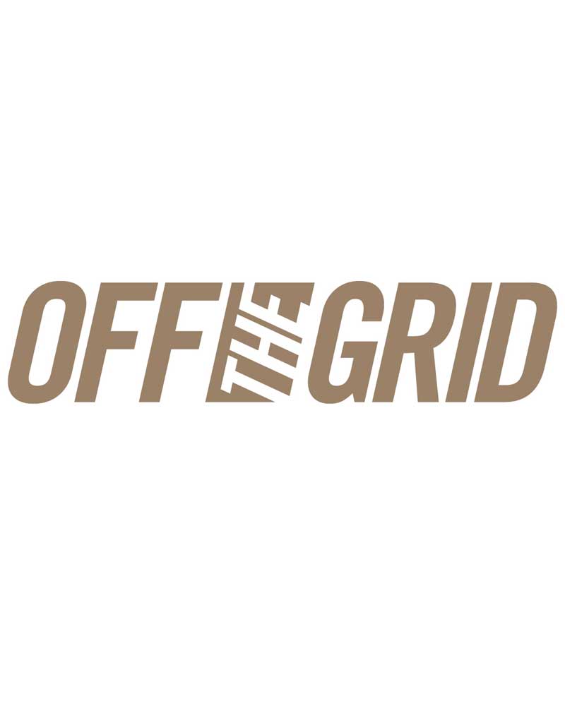 CALCOMANÍA DE LOGOTIPO SÓLIDO OFF THE GRID - 7 Colores