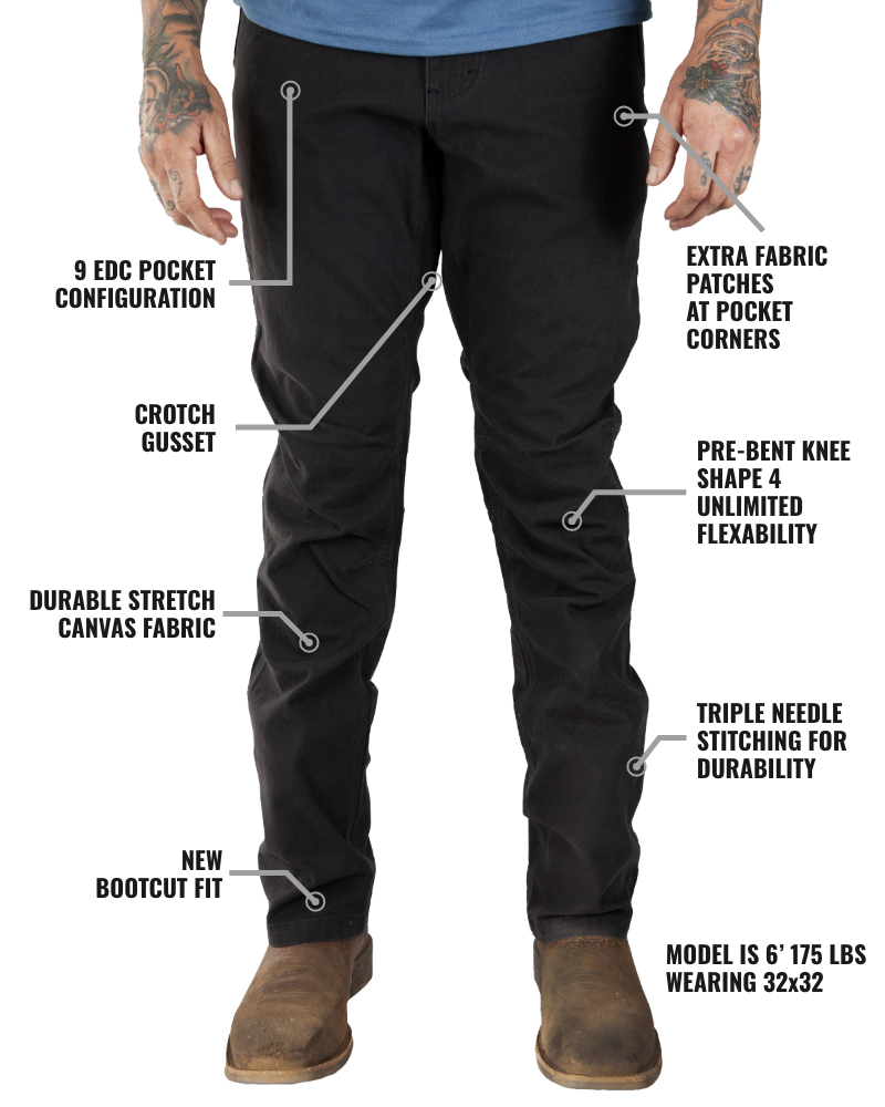 Pantalones Trailblazer Boot Cut - Negros