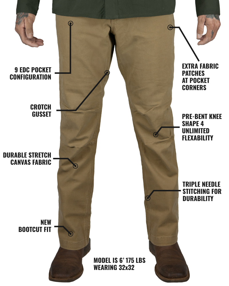 Pantalones de corte de bota Trailblazer - Coyote
