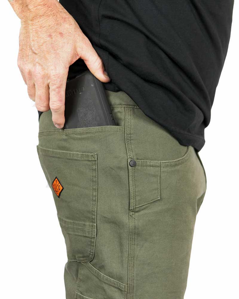Pantalones de corte estándar Trailblazer - Verde olivo oscuro