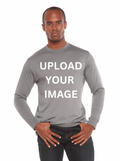 Camiseta de manga larga de viscosa de bambú/algodón orgánico estampada para hombre