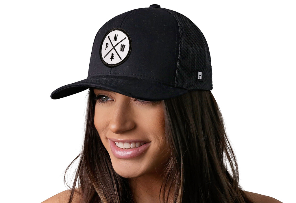 PNW Trucker Hat  |  Black PNW X Snapback