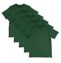 Camiseta de manga corta para hombre de viscosa de bambú/algodón orgánico color verde pino - Paquete de 5