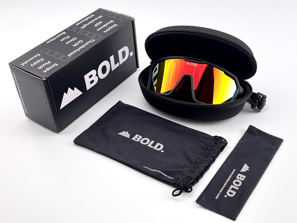 Gafas de sol de rendimiento BOLD Flux – Gafas para ciclismo de montaña, esquí y uso diario