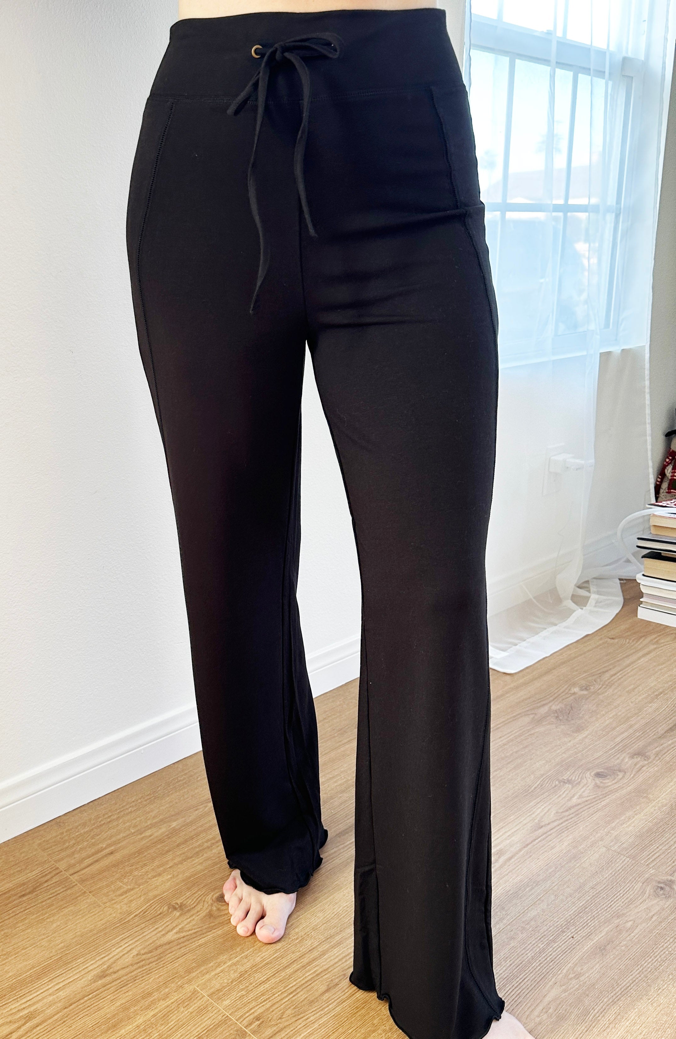 Nuevos pantalones de yoga de viscosa de bambú para mujer