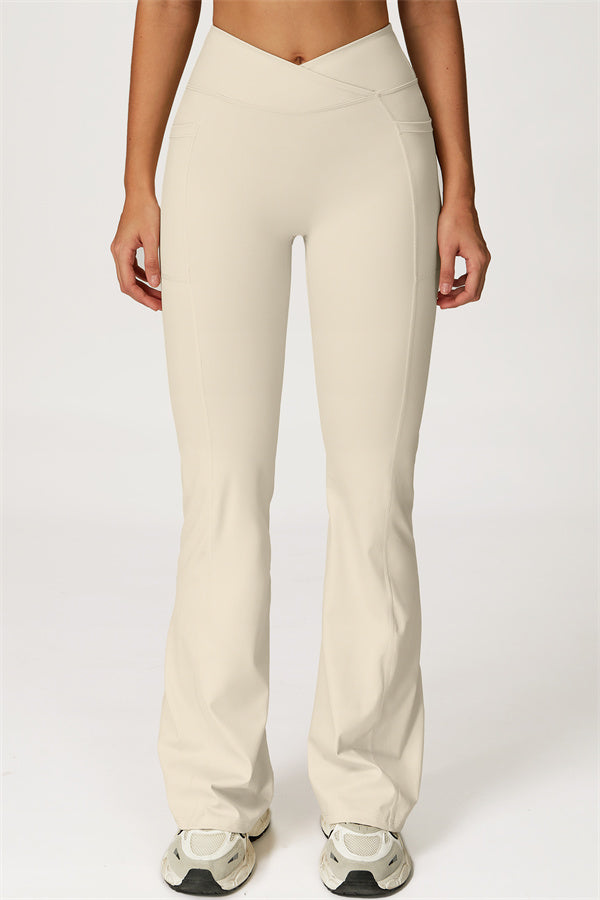 Conjunto de 2 piezas de top corto Glacier y leggings con pernera acampanada