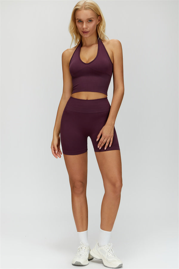 El conjunto de 2 piezas de top halter y shorts Delight