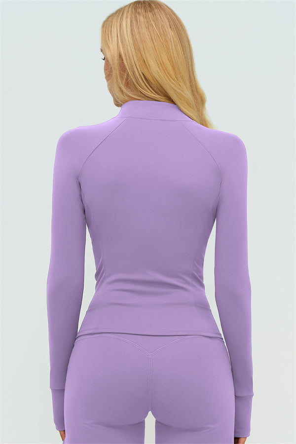Conjunto de 3 piezas de chaqueta con cremallera, top halter y leggings Twirl