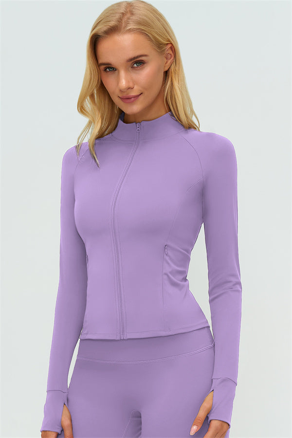 Conjunto de 3 piezas de chaqueta con cremallera, top halter y leggings Twirl