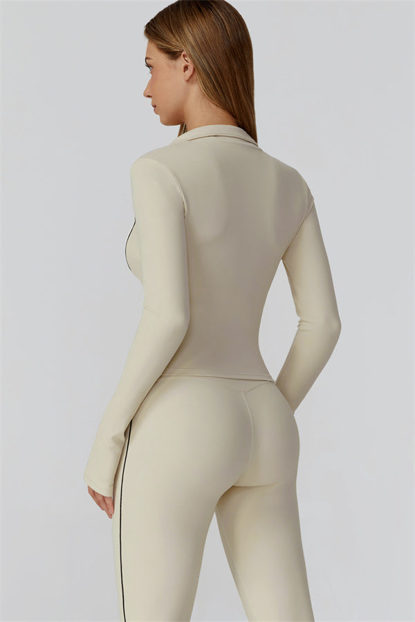 El conjunto de 3 piezas de leggings y sujetador deportivo con cremallera Venus