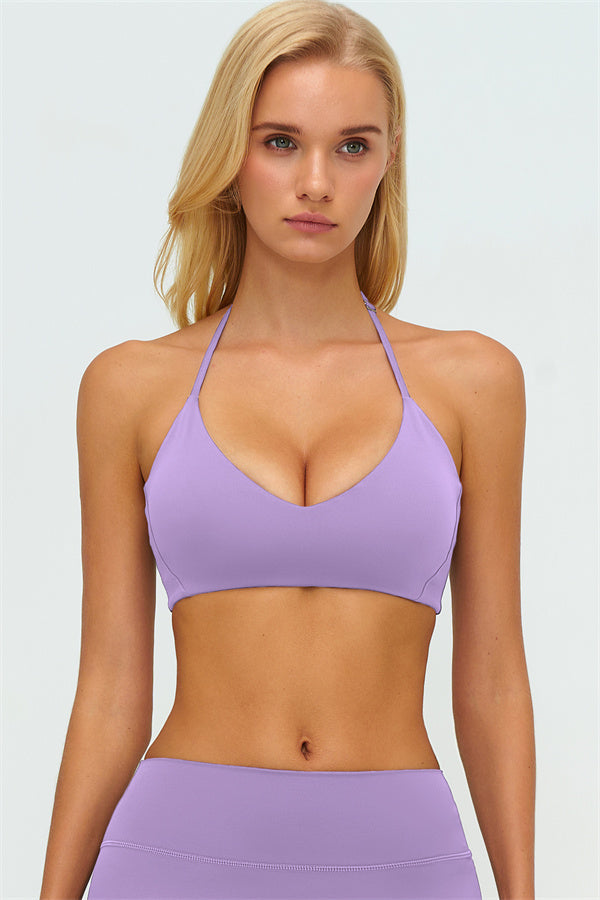 Conjunto de 2 piezas de sujetador deportivo y pantalón de pierna recta Twirl
