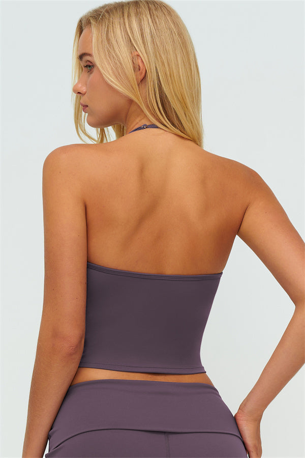 Conjunto de 3 piezas de chaqueta con cremallera, top halter y leggings Twirl