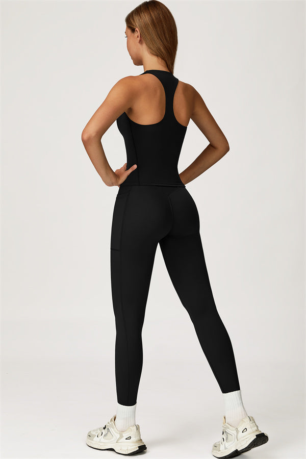 El conjunto de 2 piezas de leggings y camiseta corta Glacier