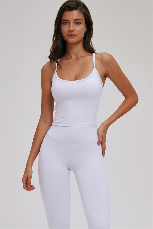 Conjunto de dos piezas de top deportivo y leggings Svelte Cross Back