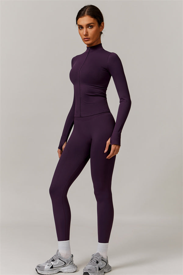 Conjunto de 3 piezas Nova Luxe: chaqueta, sujetador deportivo y leggings