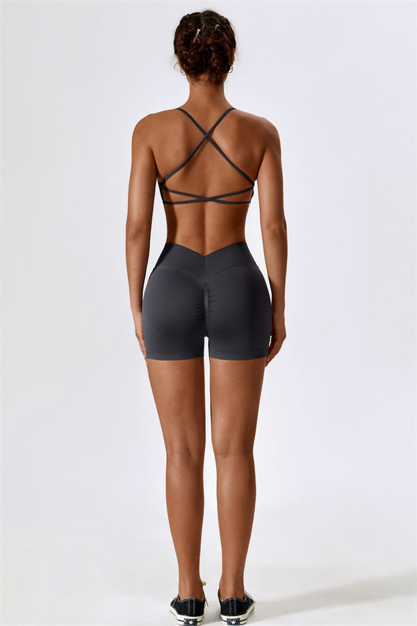 Conjunto de 2 piezas de sujetador deportivo y shorts Nova Luxe