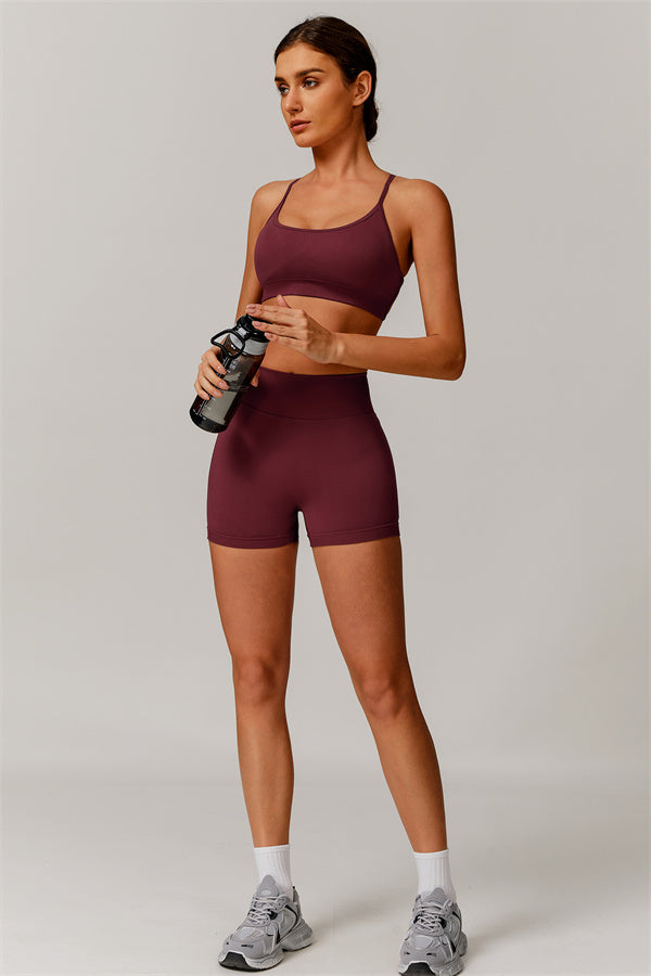 Conjunto de 2 piezas de sujetador deportivo y shorts Nova Luxe