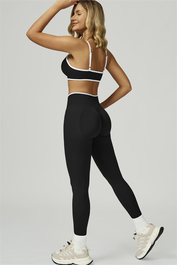 Conjunto de 2 piezas de sujetador deportivo y leggings Prime Line