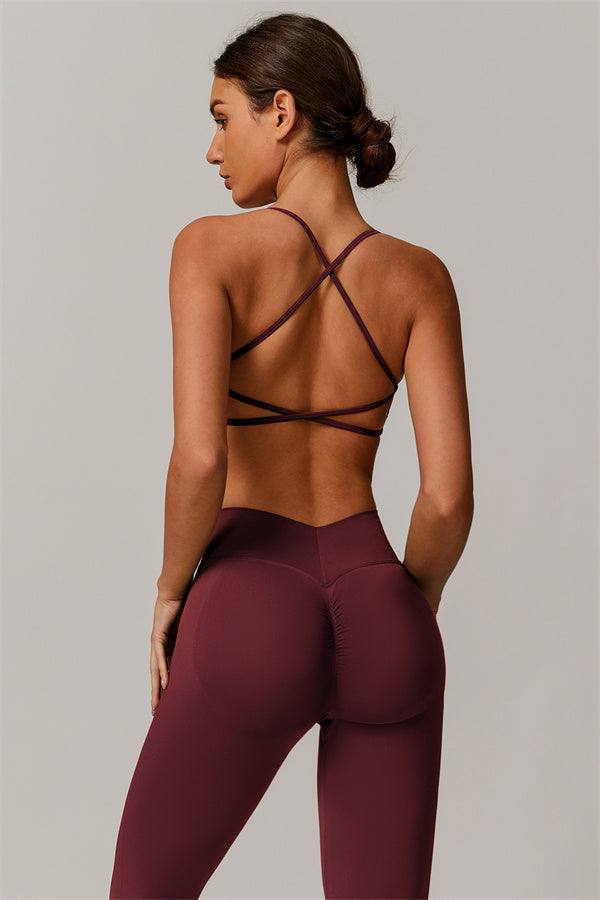 Conjunto de 2 piezas de sujetador deportivo y leggings Nova Luxe
