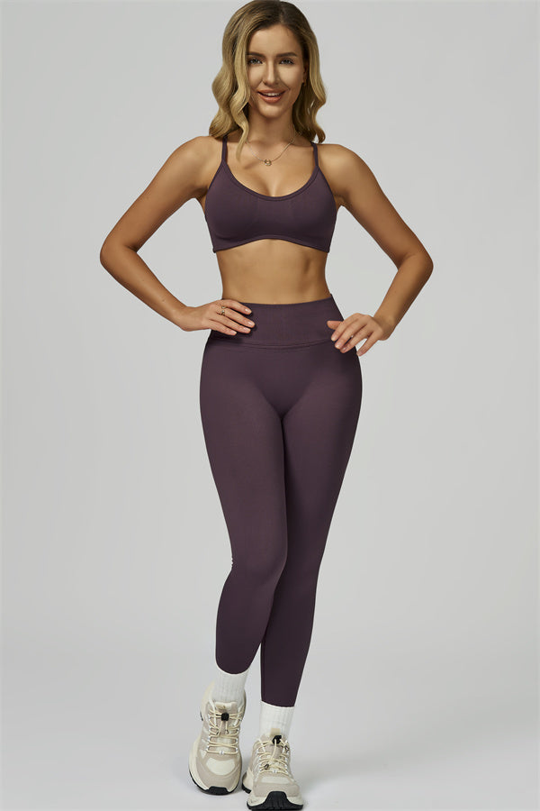 El conjunto de 2 piezas de leggings y sujetador deportivo Prime