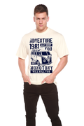 Camiseta gráfica de manga corta de viscosa de bambú/algodón orgánico para hombre Adventure 1981