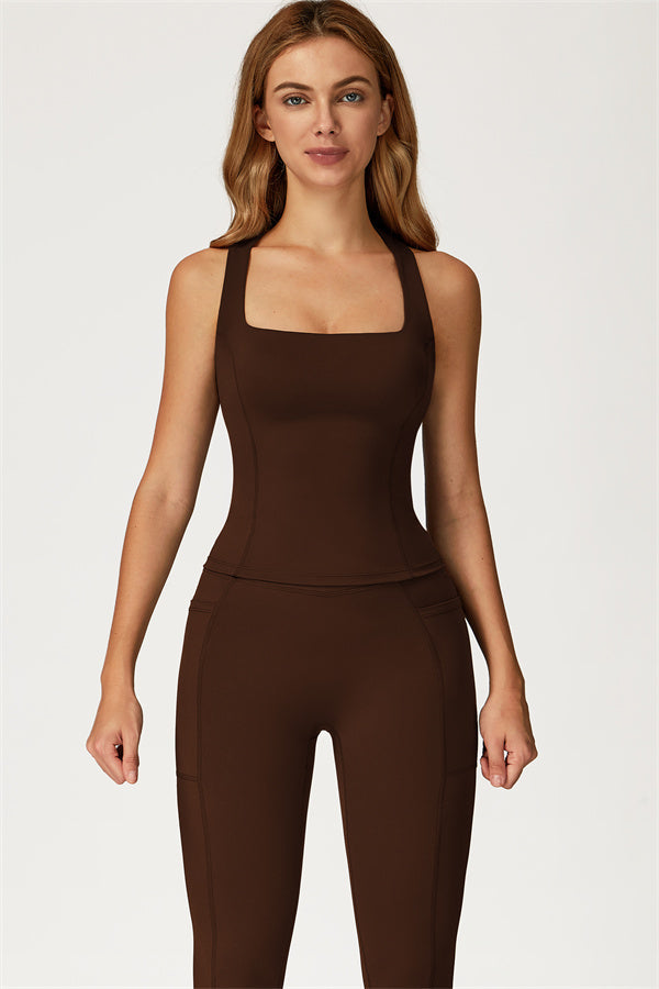 El conjunto de 2 piezas de leggings y camiseta corta Glacier