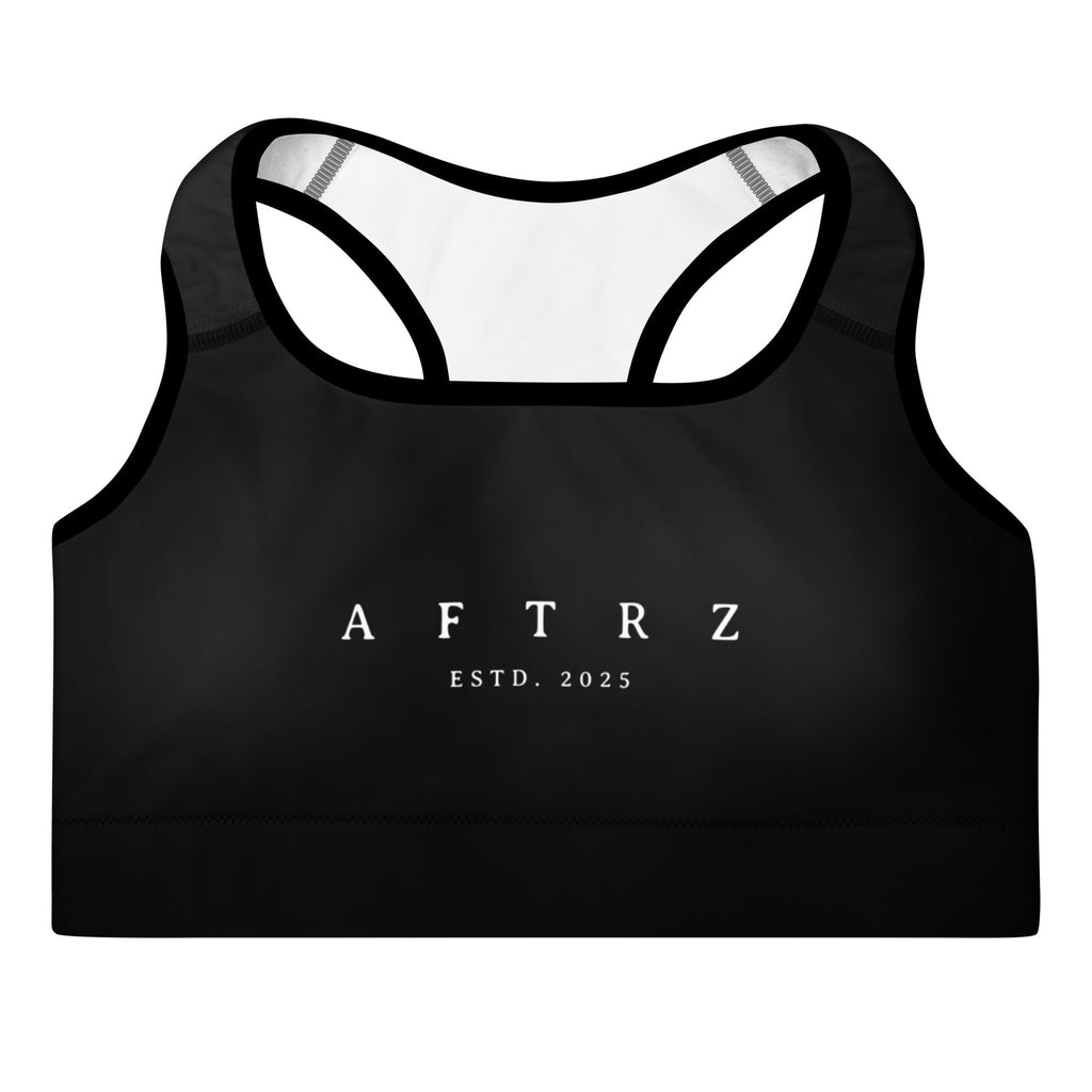 Sujetador deportivo acolchado Aftrz Classics - Negro con logo blanco
