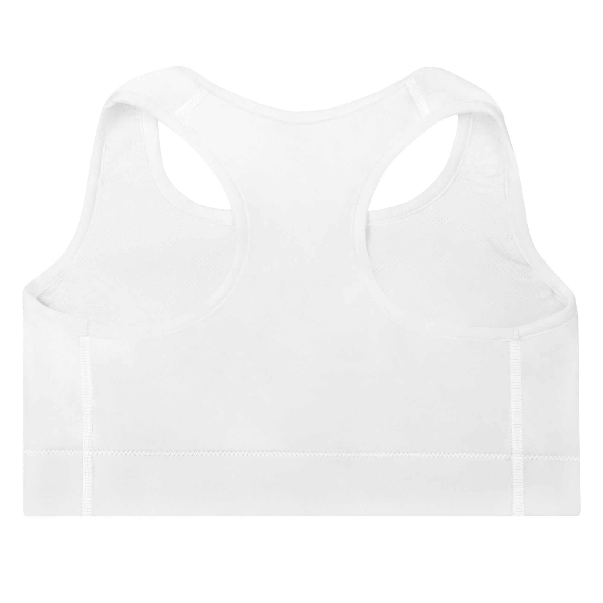 Sujetador deportivo acolchado Aftrz Classics - Blanco con logo rojo