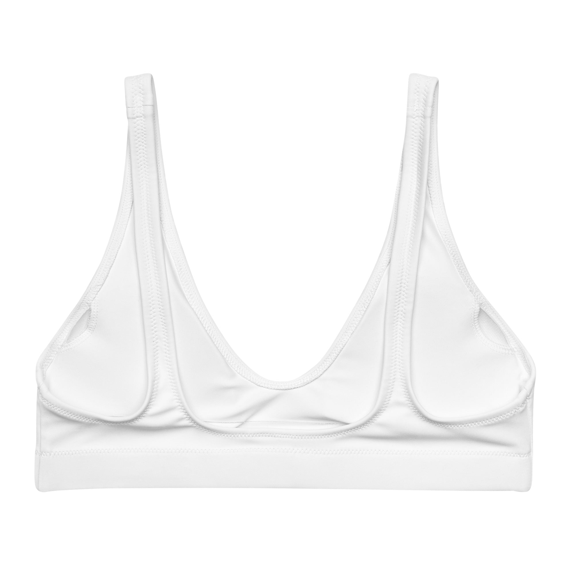 Sujetador de bikini acolchado Aftrz Classics - Blanco con logo negro