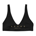 Parte superior de bikini acolchada Aftrz Classics - Negro con logo color canela