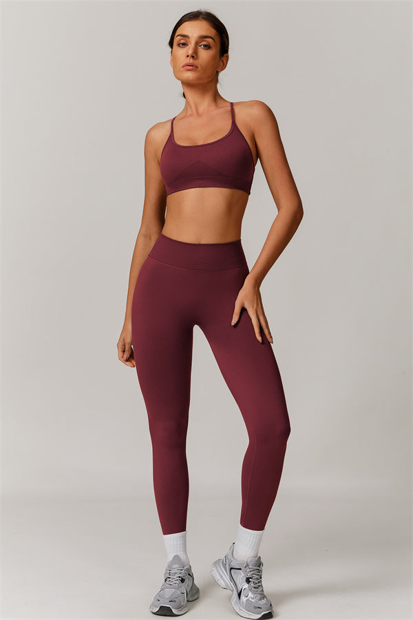 Conjunto de 2 piezas de sujetador deportivo y leggings Nova Luxe