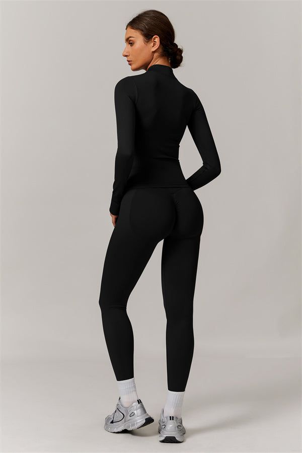 Conjunto de 3 piezas Nova Luxe: chaqueta, sujetador deportivo y leggings