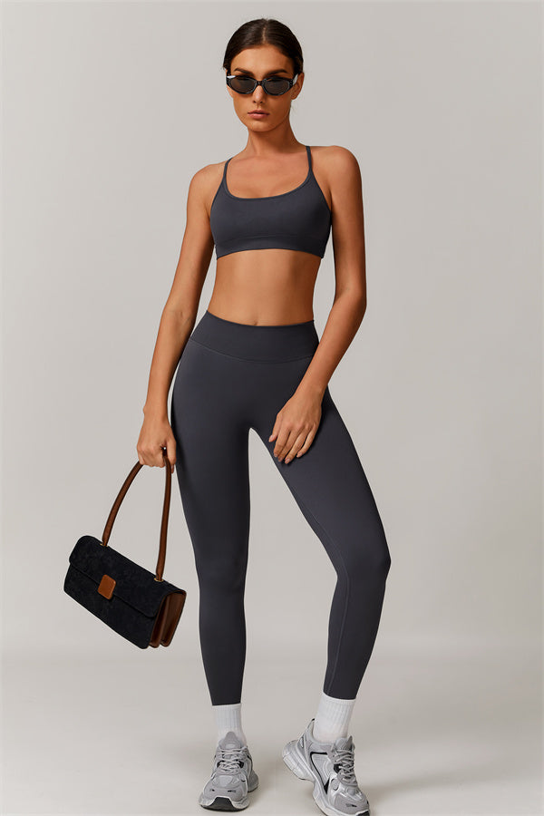 Conjunto de 2 piezas de sujetador deportivo y leggings Nova Luxe