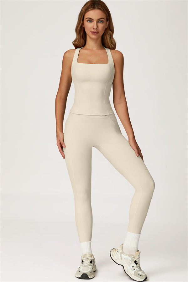 El conjunto de 2 piezas de leggings y camiseta corta Glacier