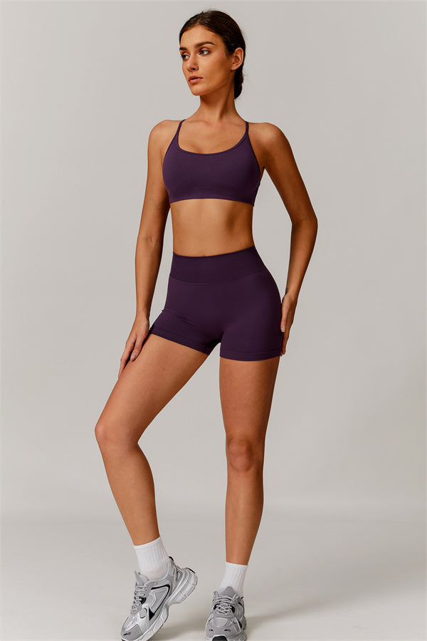 Conjunto de 2 piezas de sujetador deportivo y shorts Nova Luxe