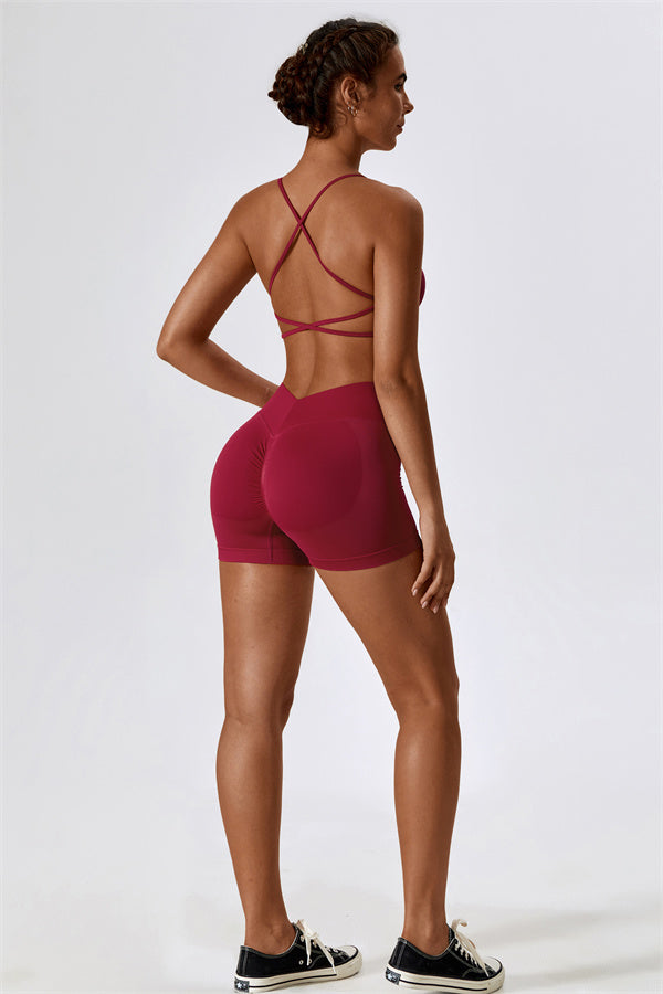 Conjunto de 2 piezas de sujetador deportivo y shorts Nova Luxe