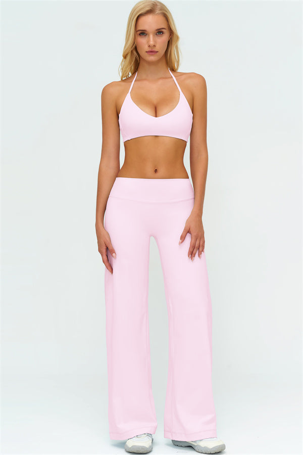 Conjunto de 3 piezas: sujetador deportivo, chaqueta con cremallera Twirl y pantalones de pierna recta nuevos