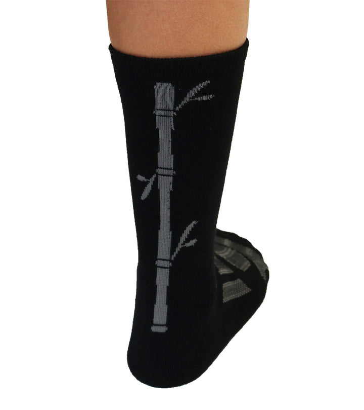 Calcetines de tripulación de viscosa de bambú "Be Like Bamboo", unisex, color negro - paquete de 5
