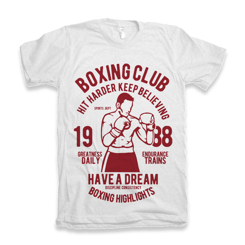 Camiseta gráfica de manga corta de bambú/algodón orgánico para hombre del Boxing Club