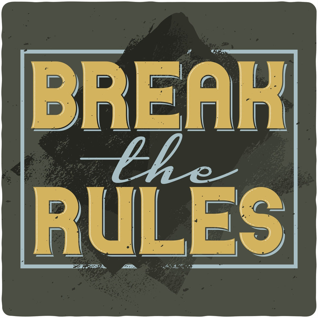 Camiseta gráfica de manga corta para hombre "Break the Rules" de bambú viscosa/algodón orgánico