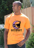 Camiseta gráfica de manga corta para hombre "October Vibes" de bambú-viscosa/algodón orgánico