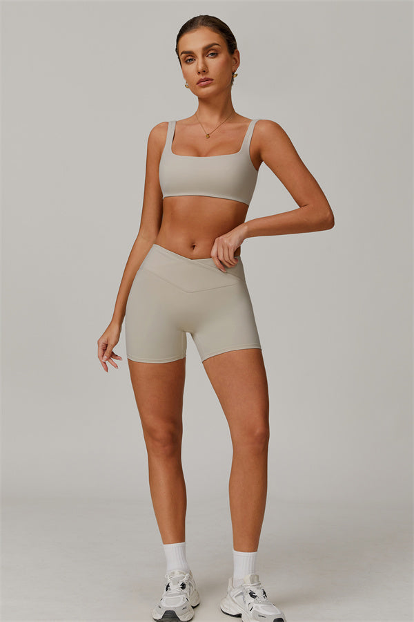 Conjunto de 2 piezas de sujetador deportivo y pantalón corto Halo