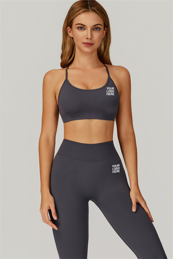 Conjunto de 2 piezas de leggings y sujetador deportivo Nova personalizado