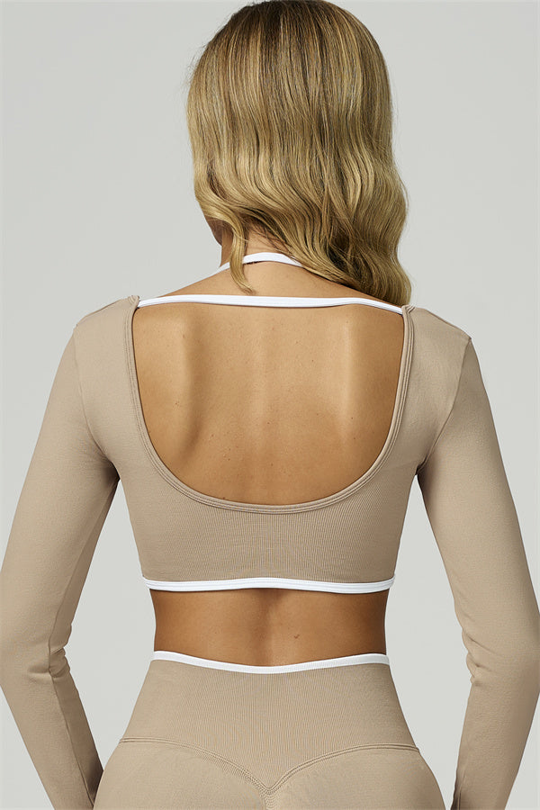 Top crop de manga larga Prime Line