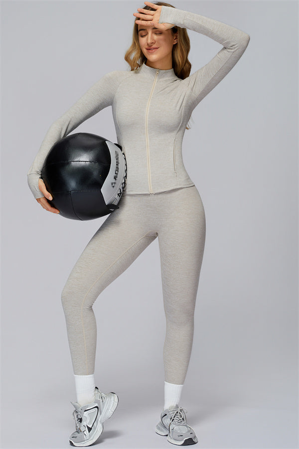 The Radiance Jacket Sports Bra Leggings 3-Piece Set