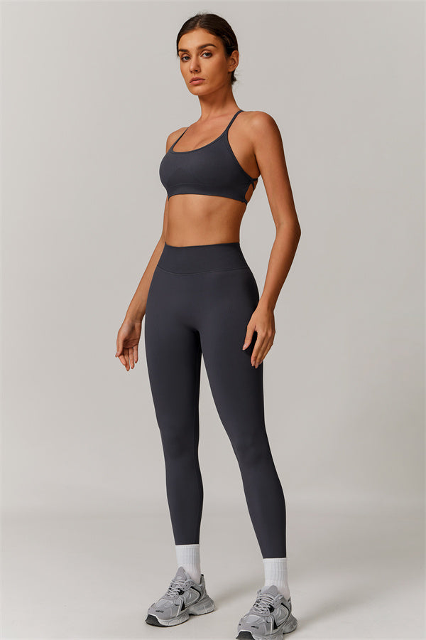 Conjunto de 2 piezas de sujetador deportivo y leggings Nova Luxe