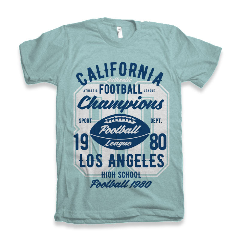 Camiseta gráfica de manga corta de viscosa de bambú/algodón orgánico para hombre de California Football
